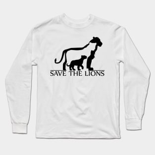 Save the Lions (white background) Long Sleeve T-Shirt